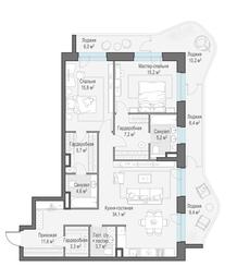 2-BD Apartment Sale, 123平方米 at Foriver, Simonovskaya Embankment, 3к1, Moscow, Russia #4