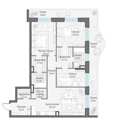 2-BD Apartment Sale, 122.5平方米 at Foriver, Simonovskaya Embankment, 3к1, Moscow, Russia #2 2-BD Apartment Sale, 122.5平方米 at Foriver, Simonovskaya Embankment, 3к1, Moscow, Russia #2