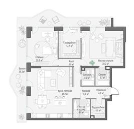 2-BD Apartment Sale, 139.1 sq. m. at Foriver, Simonovskaya Embankment, 3к1, Moscow, Russia #4