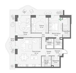 2-BD Apartment Sale, 139.1 sq. m. at Foriver, Simonovskaya Embankment, 3к1, Moscow, Russia #2 2-BD Apartment Sale, 139.1 sq. m. at Foriver, Simonovskaya Embankment, 3к1, Moscow, Russia #2