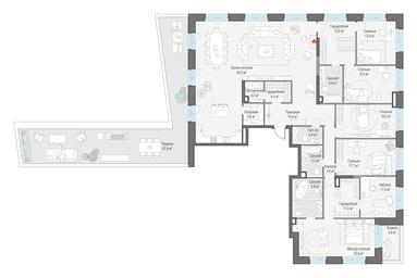 5-BD Apartment Sale, 286.5 sq. m. at Foriver, Simonovskaya Embankment, 3к1, Moscow, Russia #3