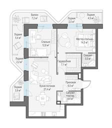 2-BD Apartment Sale, 86.1 sq. m. at Foriver, Simonovskaya Embankment, 3к1, Moscow, Russia #3 2-BD Apartment Sale, 86.1 sq. m. at Foriver, Simonovskaya Embankment, 3к1, Moscow, Russia #3