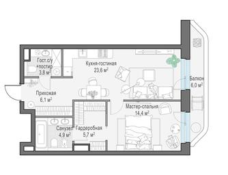 Продажа 1-комн. квартиры, 60,4 м² в ЖК «Форивер (Foriver)», Симоновская набережная, 3к1, Москва, Россия #3