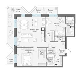 2-BD Apartment Sale, 125.6 sq. m. at Foriver, Simonovskaya Embankment, 3к1, Moscow, Russia #3