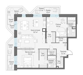 2-BD Apartment Sale, 126 sq. m. at Foriver, Simonovskaya Embankment, 3к1, Moscow, Russia #3 2-BD Apartment Sale, 126 sq. m. at Foriver, Simonovskaya Embankment, 3к1, Moscow, Russia #3