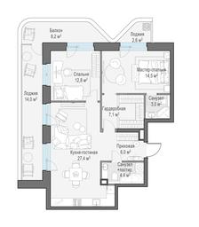 2-BD Apartment Sale, 86.1 sq. m. at Foriver, Simonovskaya Embankment, 3к1, Moscow, Russia #3 2-BD Apartment Sale, 86.1 sq. m. at Foriver, Simonovskaya Embankment, 3к1, Moscow, Russia #3