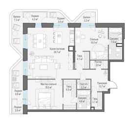 2-BD Apartment Sale, 124.4平方米 at Foriver, Simonovskaya Embankment, 3к1, Moscow, Russia #3 2-BD Apartment Sale, 124.4平方米 at Foriver, Simonovskaya Embankment, 3к1, Moscow, Russia #3
