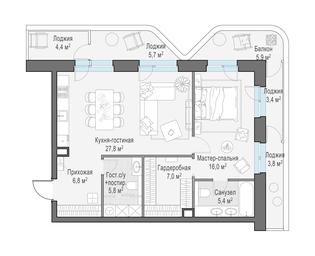 Продажа 1-комн. квартиры, 79,2 м² в ЖК «Форивер (Foriver)», Симоновская набережная, 3к1, Москва, Россия #3 Продажа 1-комн. квартиры, 79,2 м² в ЖК «Форивер (Foriver)», Симоновская набережная, 3к1, Москва, Россия #3
