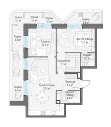 2-BD Apartment Sale, 88.8 sq. m. at Foriver, Simonovskaya Embankment, 3к1, Moscow, Russia #3 2-BD Apartment Sale, 88.8 sq. m. at Foriver, Simonovskaya Embankment, 3к1, Moscow, Russia #3