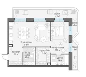 1-BD Apartment Sale, 78.4 sq. m. at Foriver, Simonovskaya Embankment, 3к1, Moscow, Russia #3 1-BD Apartment Sale, 78.4 sq. m. at Foriver, Simonovskaya Embankment, 3к1, Moscow, Russia #3