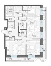3-BD Apartment Sale, 135.3平方米 at Foriver, Simonovskaya Embankment, 3к1, Moscow, Russia #2 3-BD Apartment Sale, 135.3平方米 at Foriver, Simonovskaya Embankment, 3к1, Moscow, Russia #2