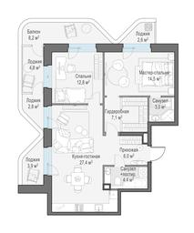 2-BD Apartment Sale, 84.6平方米 at Foriver, Simonovskaya Embankment, 3к1, Moscow, Russia #3