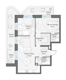 2-BD Apartment Sale, 87.6 sq. m. at Foriver, Simonovskaya Embankment, 3к1, Moscow, Russia #3 2-BD Apartment Sale, 87.6 sq. m. at Foriver, Simonovskaya Embankment, 3к1, Moscow, Russia #3