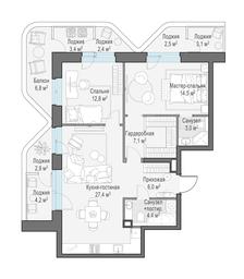 2-BD Apartment Sale, 86.3 sq. m. at Foriver, Simonovskaya Embankment, 3к1, Moscow, Russia #3 2-BD Apartment Sale, 86.3 sq. m. at Foriver, Simonovskaya Embankment, 3к1, Moscow, Russia #3
