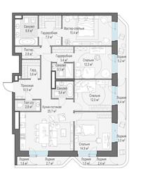 3-BD Apartment Sale, 135.2 sq. m. at Foriver, Simonovskaya Embankment, 3к1, Moscow, Russia #2 3-BD Apartment Sale, 135.2 sq. m. at Foriver, Simonovskaya Embankment, 3к1, Moscow, Russia #2