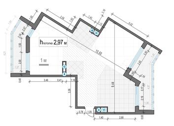 2-BD Apartment Sale, 88.1平方米 at Foriver, Simonovskaya Embankment, 3к1, Moscow, Russia #4