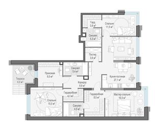 2-BD Apartment Sale, 127.8平方米 at Foriver, Simonovskaya Embankment, 3к1, Moscow, Russia #3 2-BD Apartment Sale, 127.8平方米 at Foriver, Simonovskaya Embankment, 3к1, Moscow, Russia #3