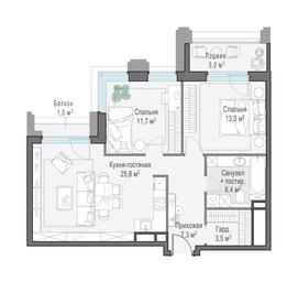 2-BD Apartment Sale, 72 sq. m. at Foriver, Simonovskaya Embankment, 3к1, Moscow, Russia #2