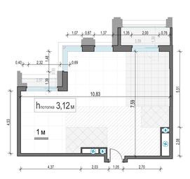 2-BD Apartment Sale, 71.7平方米 at Foriver, Simonovskaya Embankment, 3к1, Moscow, Russia #3