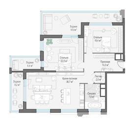 2-BD Apartment Sale, 118.9 sq. m. at Foriver, Simonovskaya Embankment, 3к1, Moscow, Russia #3