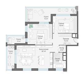 2-BD Apartment Sale, 119.6 sq. m. at Foriver, Simonovskaya Embankment, 3к1, Moscow, Russia #3