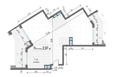 2-BD Apartment Sale, 85.3平方米 at Foriver, Simonovskaya Embankment, 3к1, Moscow, Russia #3