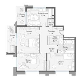 3-BD Apartment Sale, 115 sq. m. at Foriver, Simonovskaya Embankment, 3к1, Moscow, Russia #3 3-BD Apartment Sale, 115 sq. m. at Foriver, Simonovskaya Embankment, 3к1, Moscow, Russia #3