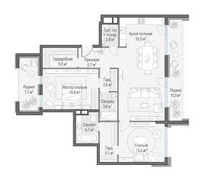 2-BD Apartment Sale, 101.4 sq. m. at Foriver, Simonovskaya Embankment, 3к1, Moscow, Russia #3 2-BD Apartment Sale, 101.4 sq. m. at Foriver, Simonovskaya Embankment, 3к1, Moscow, Russia #3