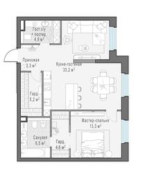 1-BD Apartment Sale, 71.5 sq. m. at Foriver, Simonovskaya Embankment, 3к1, Moscow, Russia #3 1-BD Apartment Sale, 71.5 sq. m. at Foriver, Simonovskaya Embankment, 3к1, Moscow, Russia #3
