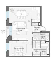 1-BD Apartment Sale, 72.3 sq. m. at Foriver, Simonovskaya Embankment, 3к1, Moscow, Russia #3 1-BD Apartment Sale, 72.3 sq. m. at Foriver, Simonovskaya Embankment, 3к1, Moscow, Russia #3