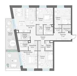 3-BD Apartment Sale, 152.5平方米 at Foriver, Simonovskaya Embankment, 3к1, Moscow, Russia #2 3-BD Apartment Sale, 152.5平方米 at Foriver, Simonovskaya Embankment, 3к1, Moscow, Russia #2