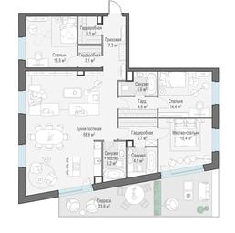 3-BD Apartment Sale, 152.5平方米 at Foriver, Simonovskaya Embankment, 3к1, Moscow, Russia #4