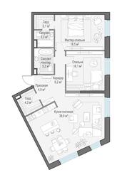 2-BD Apartment Sale, 102.3平方米 at Foriver, Simonovskaya Embankment, 3к1, Moscow, Russia #3 2-BD Apartment Sale, 102.3平方米 at Foriver, Simonovskaya Embankment, 3к1, Moscow, Russia #3