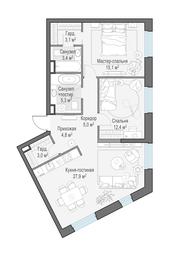 2-BD Apartment Sale, 79.7 sq. m. at Foriver, Simonovskaya Embankment, 3к1, Moscow, Russia #3 2-BD Apartment Sale, 79.7 sq. m. at Foriver, Simonovskaya Embankment, 3к1, Moscow, Russia #3