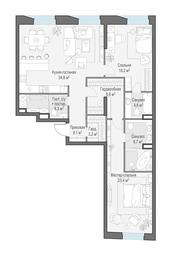 2-BD Apartment Sale, 113.9 sq. m. at Foriver, Simonovskaya Embankment, 3к1, Moscow, Russia #3 2-BD Apartment Sale, 113.9 sq. m. at Foriver, Simonovskaya Embankment, 3к1, Moscow, Russia #3