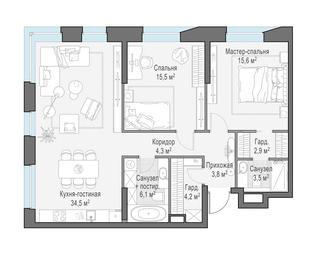 2-BD Apartment Sale, 90平方米 at Foriver, Simonovskaya Embankment, 3к1, Moscow, Russia #3 2-BD Apartment Sale, 90平方米 at Foriver, Simonovskaya Embankment, 3к1, Moscow, Russia #3