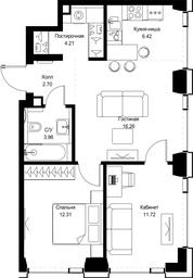 2-BD Apartment Sale, 57.58 sq. m. at SET, Vereyskaya Street, Moscow, Russia #4
