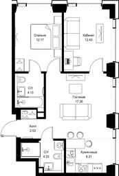 Продажа 2-комн. квартиры, 59,26 м² в ЖК «SET (Сет)», Верейская улица, Москва, Россия #3