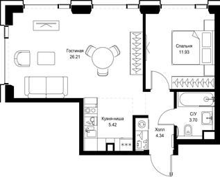 Продажа 1-комн. квартиры, 51,6 м² в ЖК «SET (Сет)», Верейская улица, Москва, Россия #2
