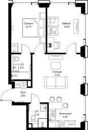 2-BD Apartment Sale, 58.47平方米 at SET, Vereyskaya Street, Moscow, Russia #4