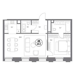 2-BD Apartment Sale, 65.3 sq. m. at Rozhdestvenka 8, Rozhdestvenka Street, 8с1, Moscow, Russia #2