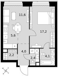 2-BD Apartment Sale, 47.1平方米 at Amber City, 3rd Khoroshyovsky Drive, 3А, Moscow, Russia #3 2-BD Apartment Sale, 47.1平方米 at Amber City, 3rd Khoroshyovsky Drive, 3А, Moscow, Russia #3