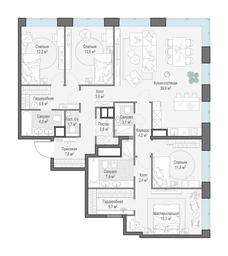 3-BD Apartment Sale, 142.9平方米 at West Garden, Minskaya Street, 1Вс1, Moscow, Russia #3 3-BD Apartment Sale, 142.9平方米 at West Garden, Minskaya Street, 1Вс1, Moscow, Russia #3