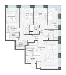 3-BD Apartment Sale, 142.9平方米 at West Garden, Minskaya Street, 1Вс1, Moscow, Russia #2 3-BD Apartment Sale, 142.9平方米 at West Garden, Minskaya Street, 1Вс1, Moscow, Russia #2