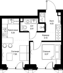 1-BD Apartment Sale, 31.7 sq. m. at SET, Vereyskaya Street, Moscow, Russia #4