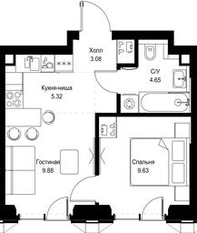 Продажа 1-комн. квартиры, 32,56 м² в ЖК «SET (Сет)», Верейская улица, Москва, Россия #2 Продажа 1-комн. квартиры, 32,56 м² в ЖК «SET (Сет)», Верейская улица, Москва, Россия #2