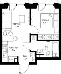 1-BD Apartment Sale, 34.49平方米 at SET, Vereyskaya Street, Moscow, Russia #4
