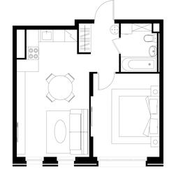 Apartment Sale, 43.5平方米 at Peredelkino Blizhnee, Korneya Chukovskogo Street, 1, Vnukovskoye Settlement, Moscow, Russia #4