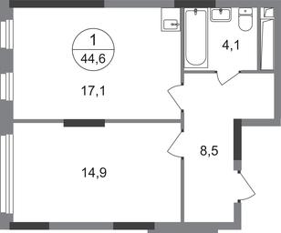 Apartment Sale, 44.6平方米 at Peredelkino Blizhnee, Korneya Chukovskogo Street, 1, Vnukovskoye Settlement, Moscow, Russia #2 Apartment Sale, 44.6平方米 at Peredelkino Blizhnee, Korneya Chukovskogo Street, 1, Vnukovskoye Settlement, Moscow, Russia #2