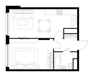 2-BD Apartment Sale, 44.5 sq. m. at Peredelkino Blizhnee, Korneya Chukovskogo Street, 1, Vnukovskoye Settlement, Moscow, Russia #4